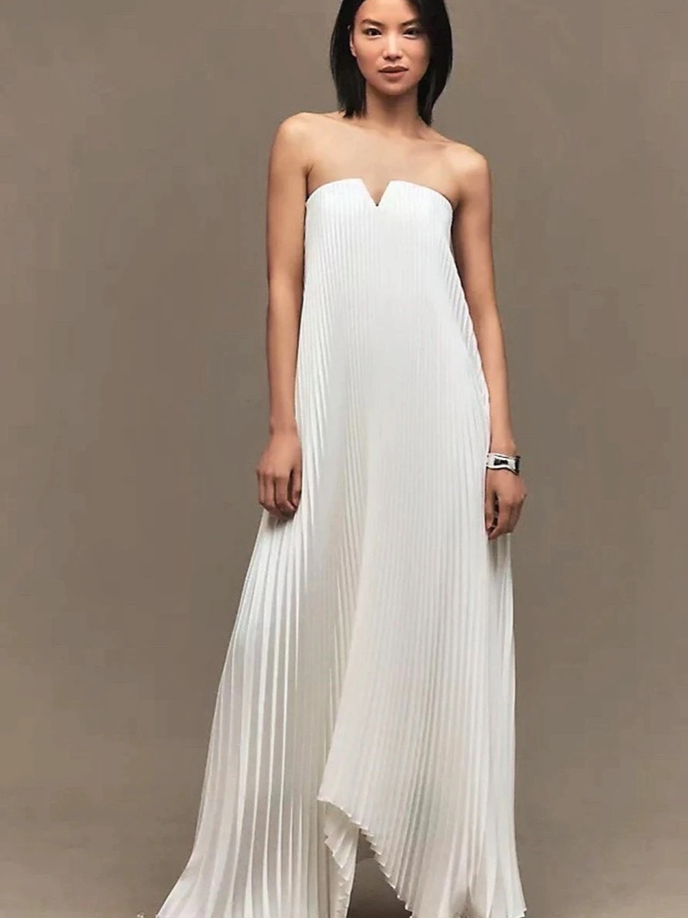 L’IDEE black tie pleated dress